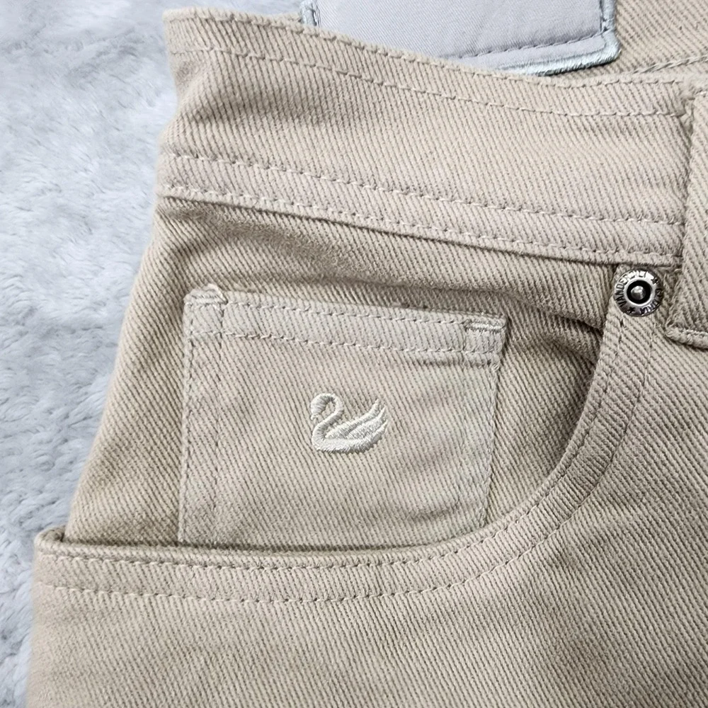 NEW Vintage 90s Gloria Vanderbilt Jeans Womens 12 Beige Tan High Rise Tapered‎